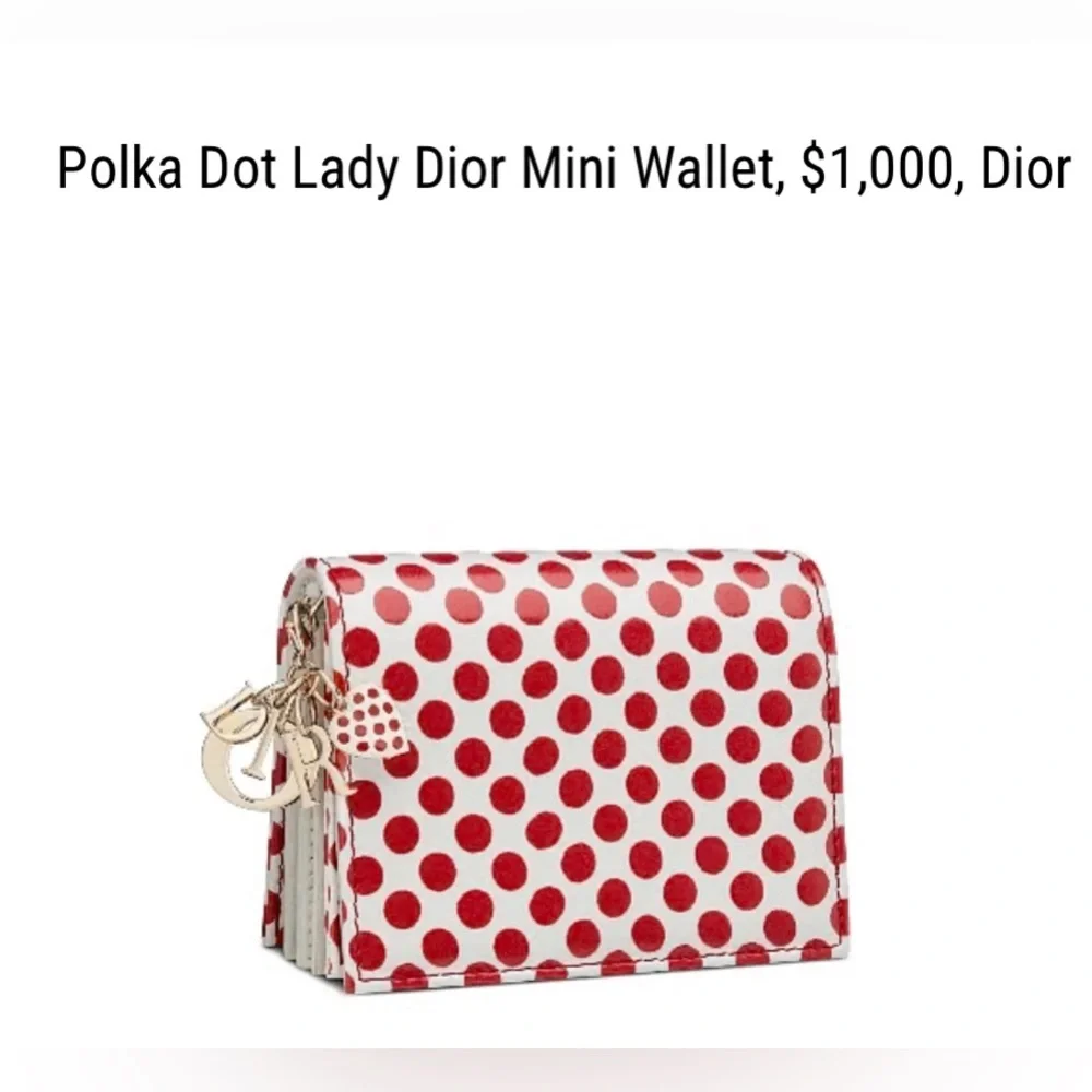 Christian Dior Diorarmour Polka Dot Lady Dior Card Case/Pouch/Wallet | RARE!!♥️